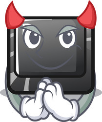 devil d button installed in game character vector image