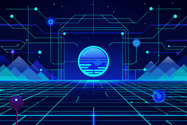 digital abstract futuristic tech background vector image