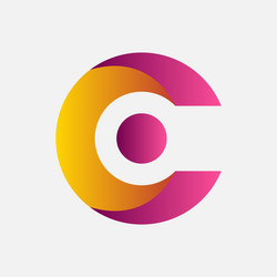 Gradient letter c logo Royalty Free Vector Image