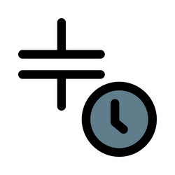 capacitor with a specified operating timeframe vector image