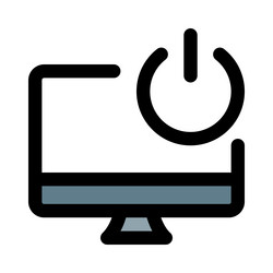 desktop power button manages computer on and off vector image