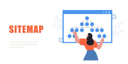 sitemap creation process online software and web vector image
