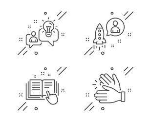 startup idea and technical documentation icons vector