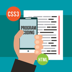 program coding website vector image