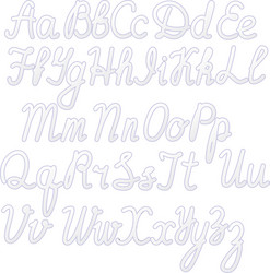 writing alphabet white Vector Image