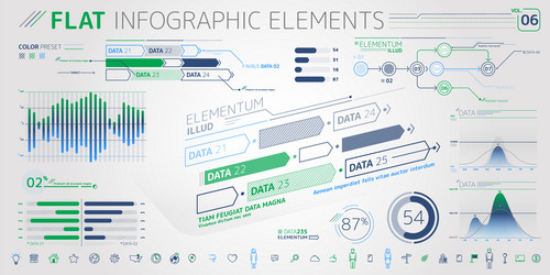 corporate infographic elements collection vector