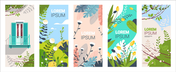 Floral Spring Collection Vector Image