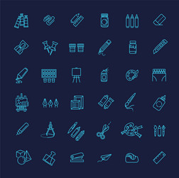 Outline web icon set - drawing tools Royalty Free Vector