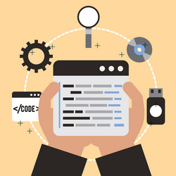 program coding website vector image