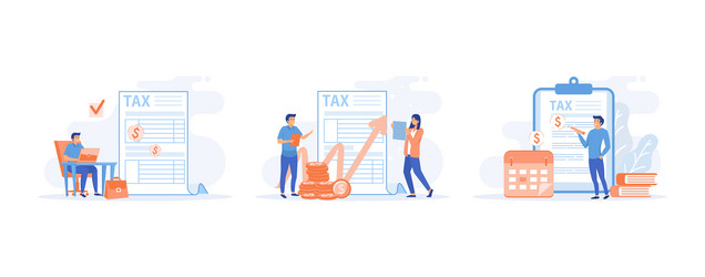 Tax preparation concept corporate taxable vector