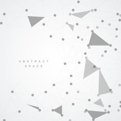 polygonal space background with connecting dots vector image