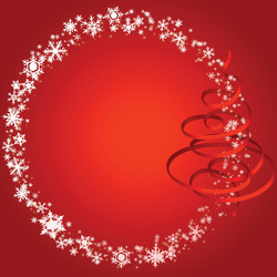 Xmas frame with snowflakes vector