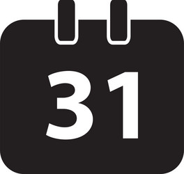 calendar icon in flat style for apps ui websites vector image