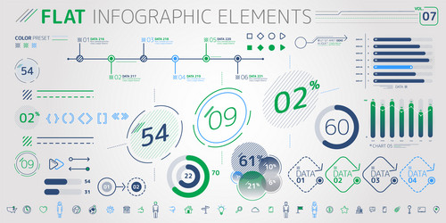 corporate infographic elements collection vector