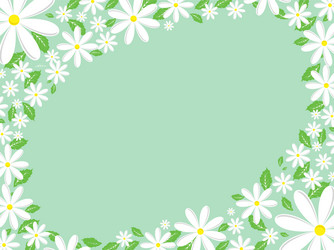 Frame template design with daisy flower Royalty Free Vector