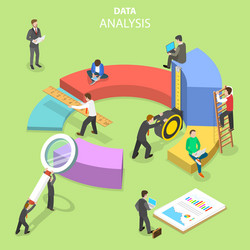 Data Analysis Isometric Concept vector image
