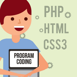 program coding website vector image
