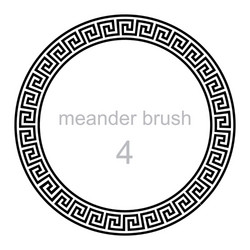 Round frame greek style Royalty Free Vector Image