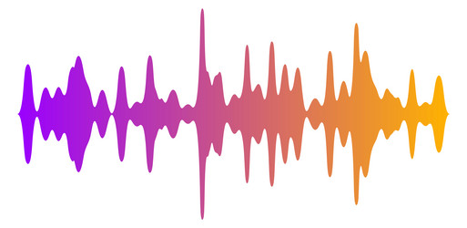 sound wave color gradient audio signal equalizer vector image