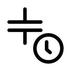 capacitor with a specified operating timeframe vector image