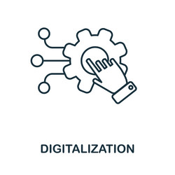 Digitalization line icon monochrome simple vector