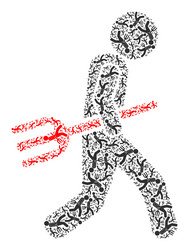 fork robber recursion icon collage of self items vector image