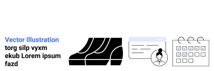 workflow management with calendar profile vector image