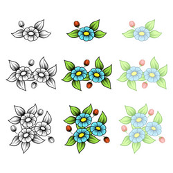 Seamless lattice daisy flowers background Vector Image
