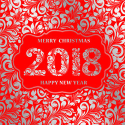 happy new year card vector