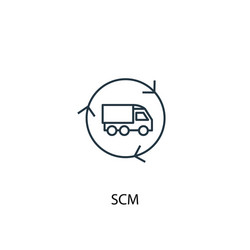 scm concept line icon simple element vector image