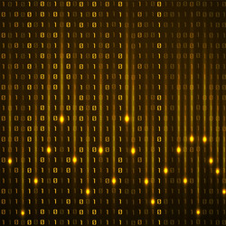 technology background with binary code matrix vector image