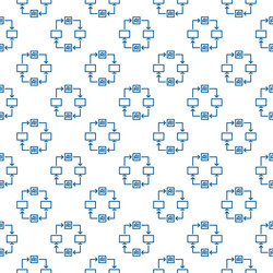 artificial intelligence computers with arrows ai vector image