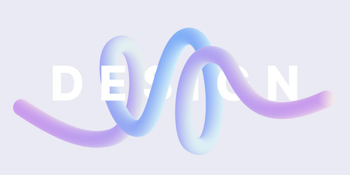 template with colorful gradient squiggles shapes vector image