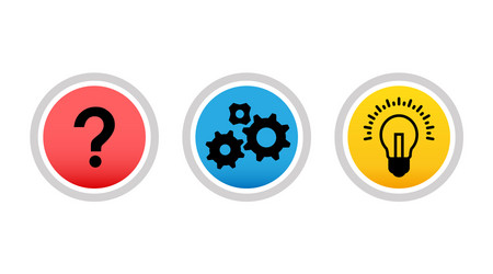 challenge problem solving concept process vector image