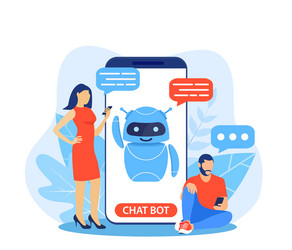 chatbot ai and customer service concept vector image