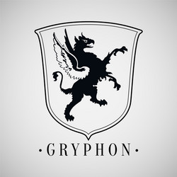 Heraldic Griffin Emblem Vector Image