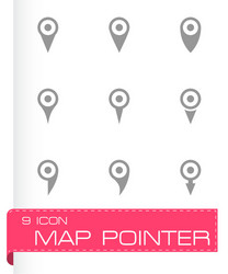 map pointer icon set vector image