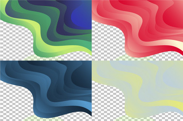 smooth abstract colorful backgrounds set - eps10 vector image