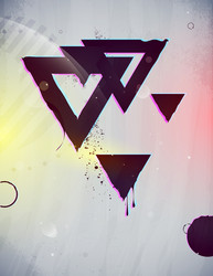 Chromatic Splatter Vector Image