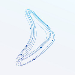 geometric form with lines and dots vector image