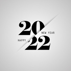 Happy New Year 2022 Text vector image