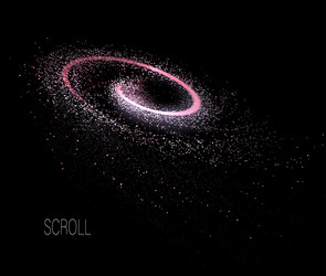 isolated design component with shiny spiral red vector image