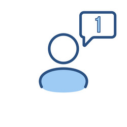 speech bubble user icon communication vector image