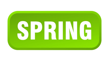spring button square 3d push vector image