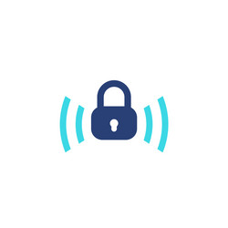 wireless lock icon on white vector