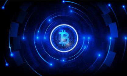 abstract technical graph of bitcoin in futuristic vector image