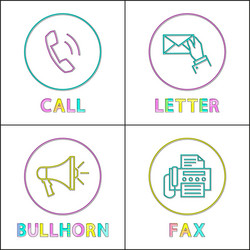 digital application linear icons with symbols set vector image