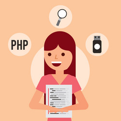 program coding website vector image