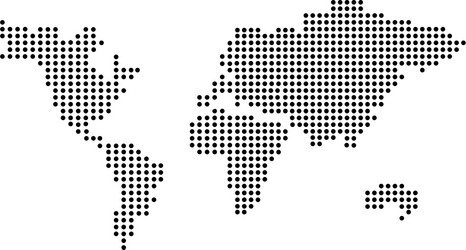 World earth cartoon isolated in black and white Vector Image