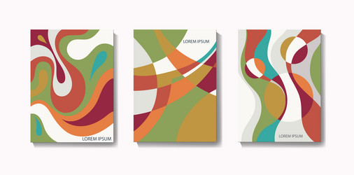 Abstract Color Pattern Templates vector image